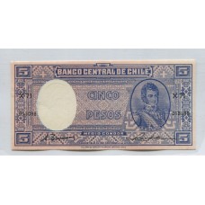 CHILE 5 PESOS BILLETE SIN CIRCULAR, UNC